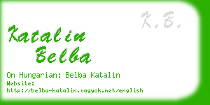 katalin belba business card